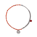 Pegasus Coral Cord Necklace