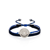 “Cross” Silver Cord Bracelet