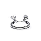 Double Spike Woven Bracelets