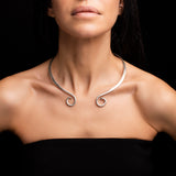 Volute Silver Collar