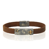 Royal Serpent Leather Bracelet for Men