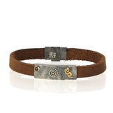 Serpentine Spiral Leather Bracelet for Men