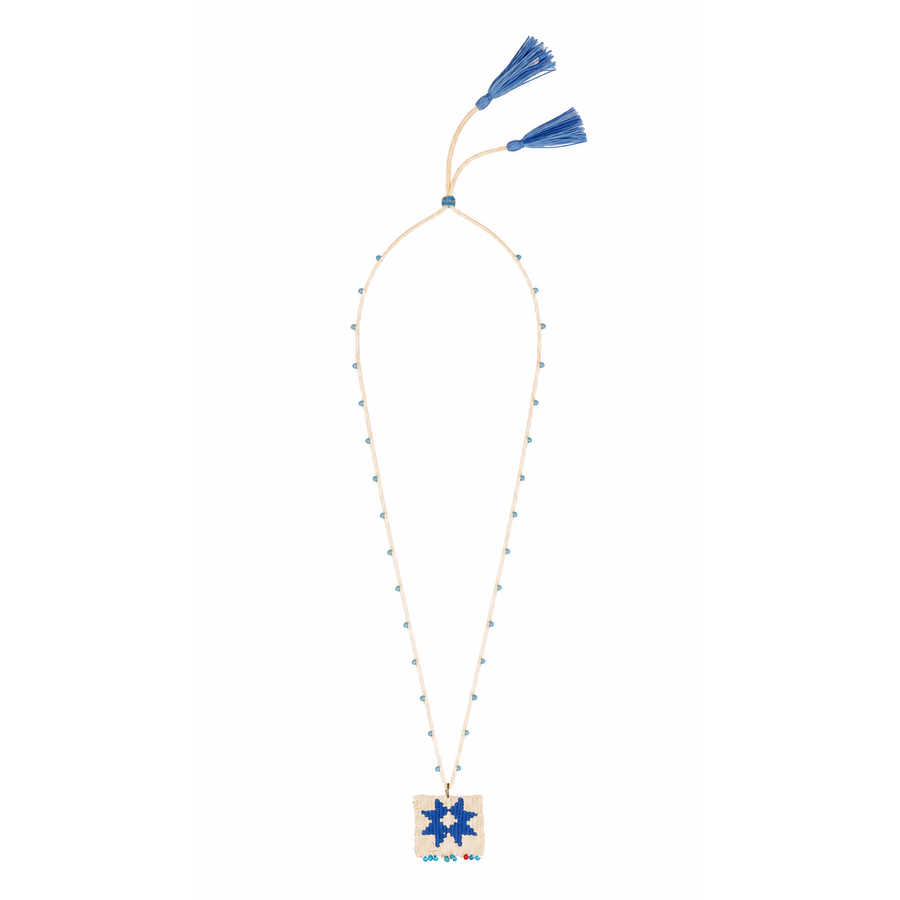 Blue Ishtar Pillow Necklace