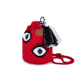 Evil Eye Woven Sack Long Strap
